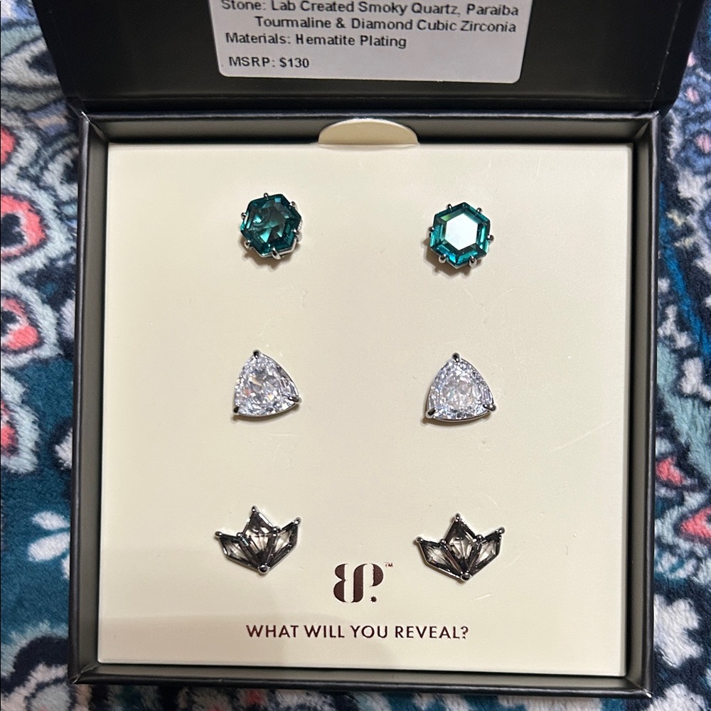 Bomb Party Simply Stud “Here’s To Love” Earring Trio